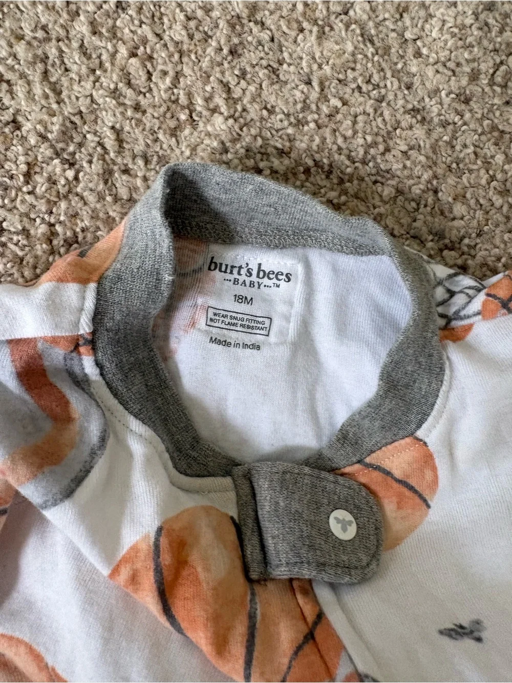 Burt’s Bees Baby Set Of 2 Footie Pajamas 18 Months Zipper Basketball Dogs